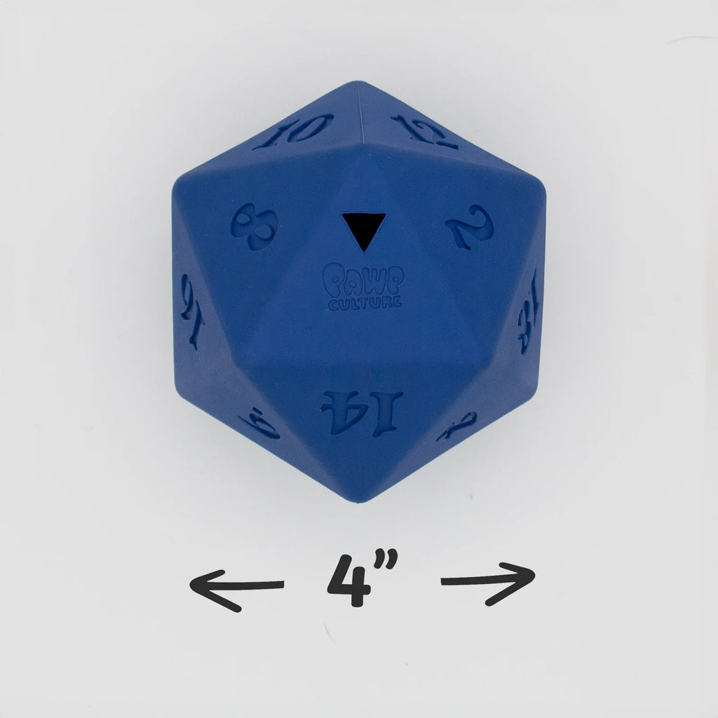 D20 Dog Toy - Treat Dispenser - Blue